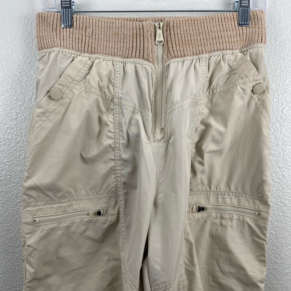 Free People Movement Wherever I Roam Cream Cargo Knit Rib Waist Jogger Pants - Picture 5 of 11